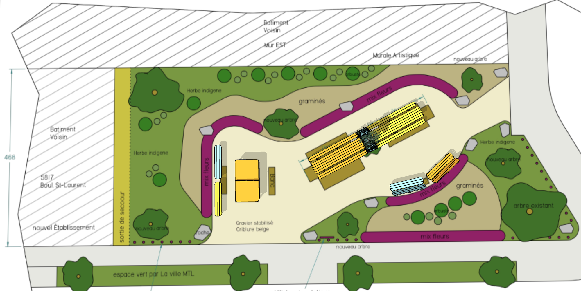 Plan du réaménagement souhaité par Eco2.